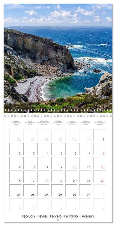 Produktbild: La Bretagne la presqu&rsquo;&icirc;le de Crozon (Calendrier mural carr&eacute; 2026 30x30 cm) Calendrier double avec une page pour vos prises de notes