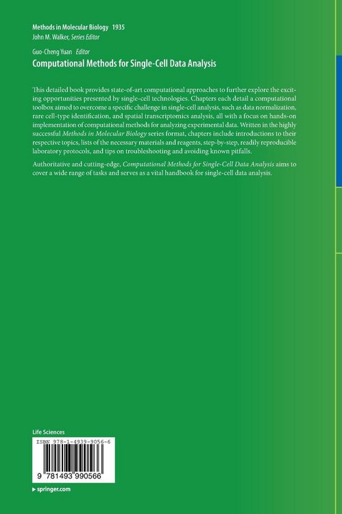 Produktbild: Computational Methods for Single-Cell Data Analysis