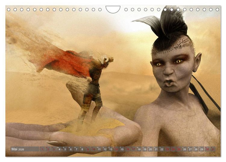 Produktbild: Helden, Drachen und Magie (Wandkalender 2026 DIN A4 quer), CALVENDO Monatskalender