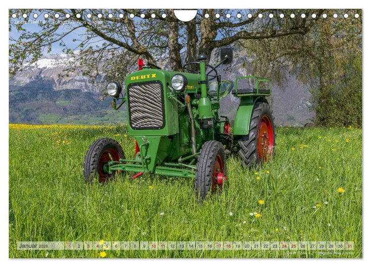 Produktbild: Traktoren &ndash; Nostalgie auf dem Bauernhof (Wandkalender 2026 DIN A4 quer), CALVENDO Monatskalender