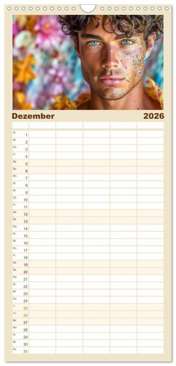 Produktbild: Familienplaner 2026 - G&ouml;tter in Menschengestalt mit 5 Spalten (Wandkalender, 21 x 45 cm) CALVENDO