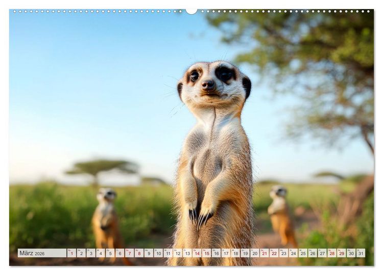 Produktbild: TIERWELT AFRIKA Faszination Wildnis (hochwertiger Premium Wandkalender 2026 DIN A2 quer), Kunstdruck in Hochglanz