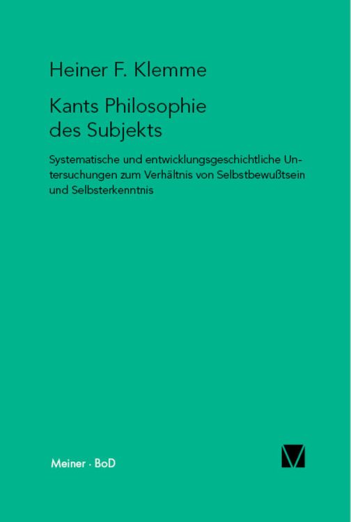 Produktbild: Kants Philosophie des Subjekts