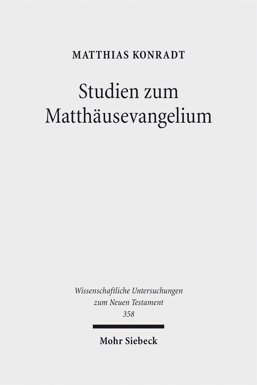 Produktbild: Studien zum Matth&auml;usevangelium