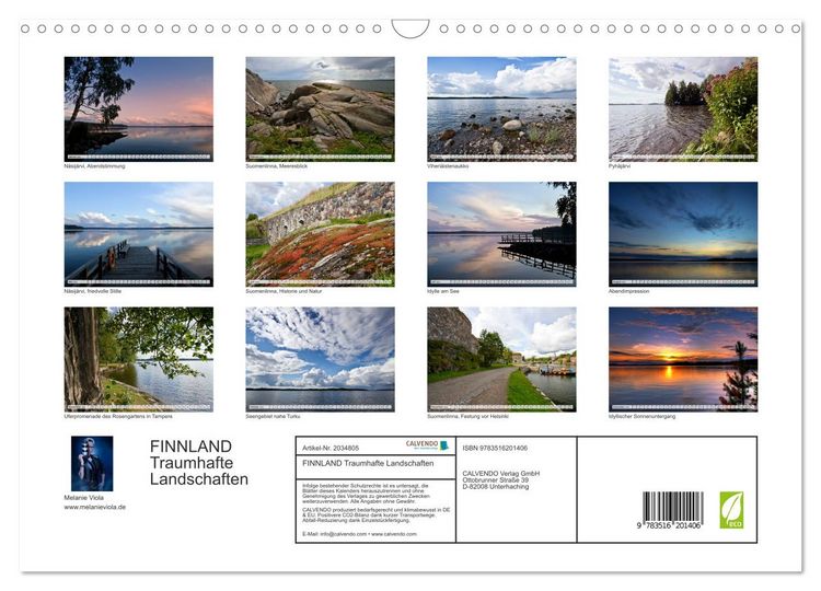 Produktbild: FINNLAND Traumhafte Landschaften (Wandkalender 2026 DIN A3 quer), CALVENDO Monatskalender