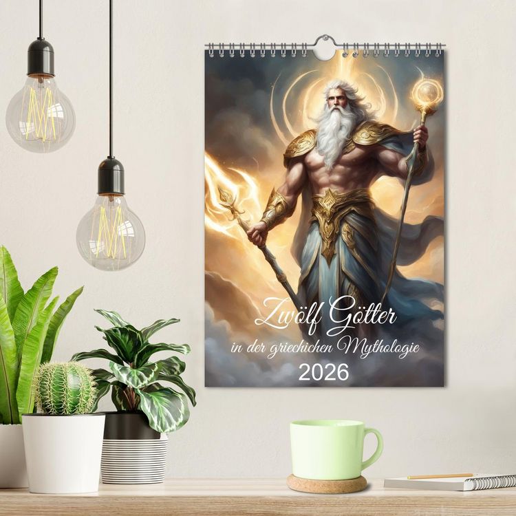 Produktbild: Zw&ouml;lf G&ouml;tter der griechischen Mythologie (Wandkalender 2026 DIN A4 hoch), CALVENDO Monatskalender