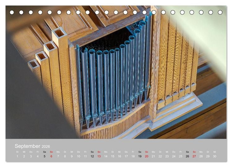 Produktbild: Backnang - Panoramablicke in die Stiftskirche (Tischkalender 2026 DIN A5 quer), CALVENDO Monatskalender