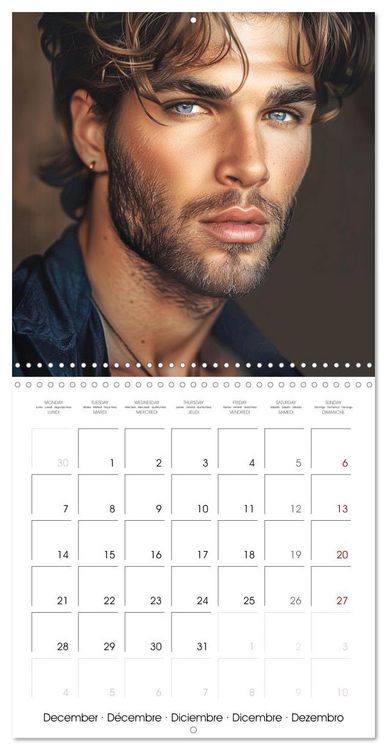 Produktbild: Men with irresistible charm (Wall Calendar 2026 12 &times; 12 Inch) CALVENDO 12 Month Wall Calendar