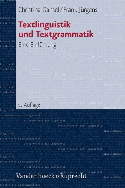 Produktbild: Textlinguistik und Textgrammatik