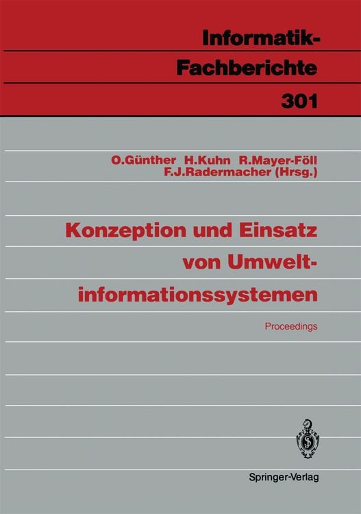 Produktbild: Konzeption und Einsatz von Umweltinformationssystemen