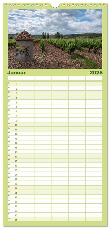 Produktbild: Familienplaner 2026 - Camino 2026 mit 5 Spalten (Wandkalender, 21 x 45 cm) CALVENDO