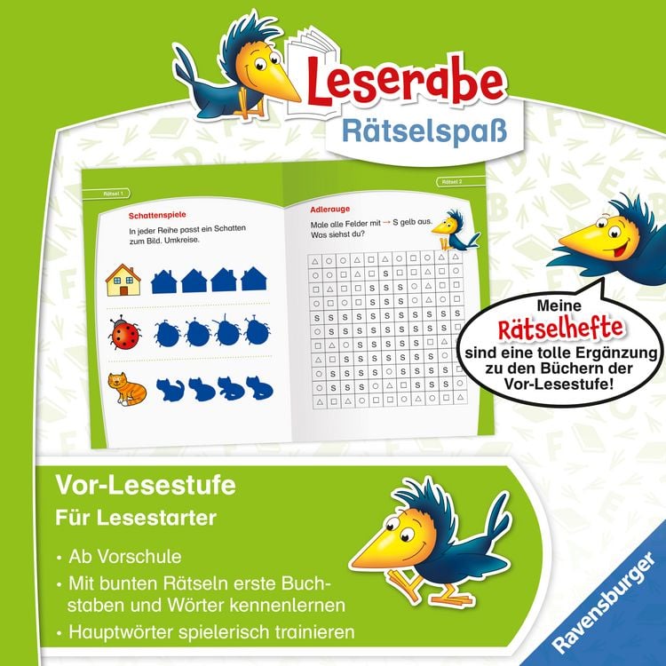 Produktbild: Leserabe R&auml;tselspa&szlig; - Erstlese-R&auml;tsel f&uuml;r Lesestarter (Vor-Lesestufe)