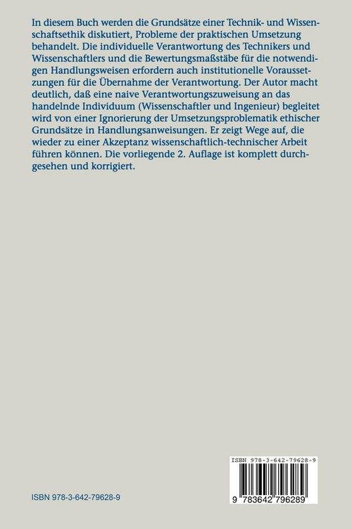 Produktbild: Technik- und Wissenschaftsethik