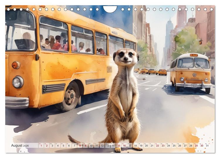 Produktbild: Erdm&auml;nnchen in New York City (Wandkalender 2026 DIN A4 quer), CALVENDO Monatskalender