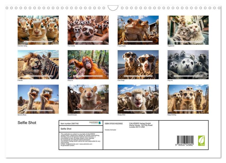 Produktbild: Selfie Shot (Wall Calendar 2026 DIN A3 landscape), CALVENDO 12 Month Wall Calendar