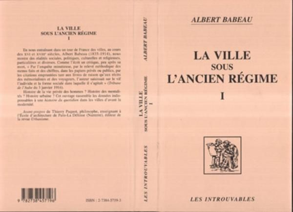 Produktbild: La ville sous l'ancien r&eacute;gime (Volume 1)