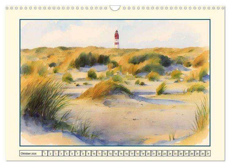 Produktbild: Schleswig-Holsteins Nordseek&uuml;ste (Wandkalender 2026 DIN A3 quer), CALVENDO Monatskalender
