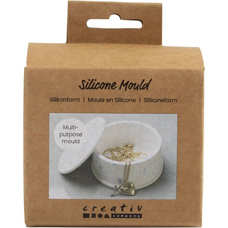 Produktbild: Creativ Company Silikonform, Vorratsglas mit Deckel, H 4,5 cm, D 7,5 cm, 150 g, 1 Stk