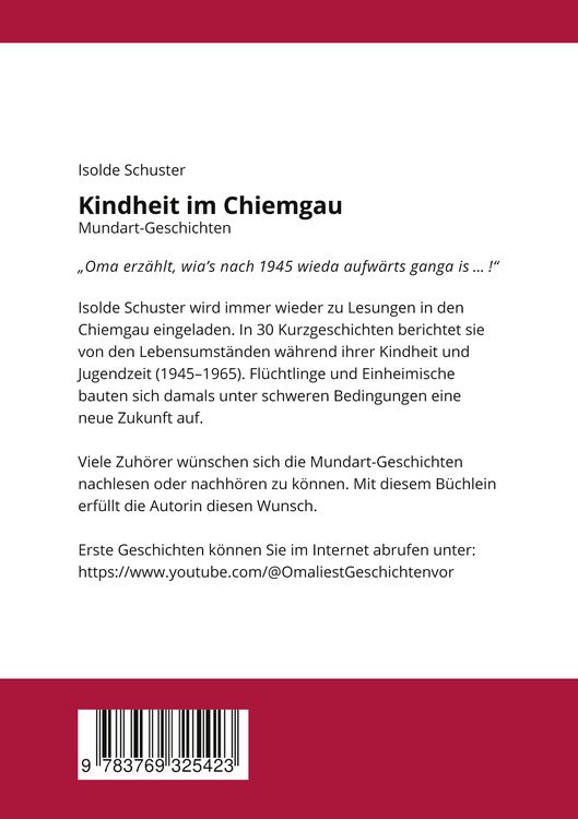 Produktbild: Kindheit im Chiemgau, Mundart Geschichten
