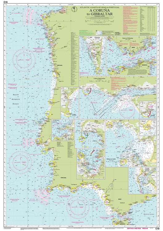 Produktbild: C19 A Coru&ntilde;a to Gibraltar, Imray Chart