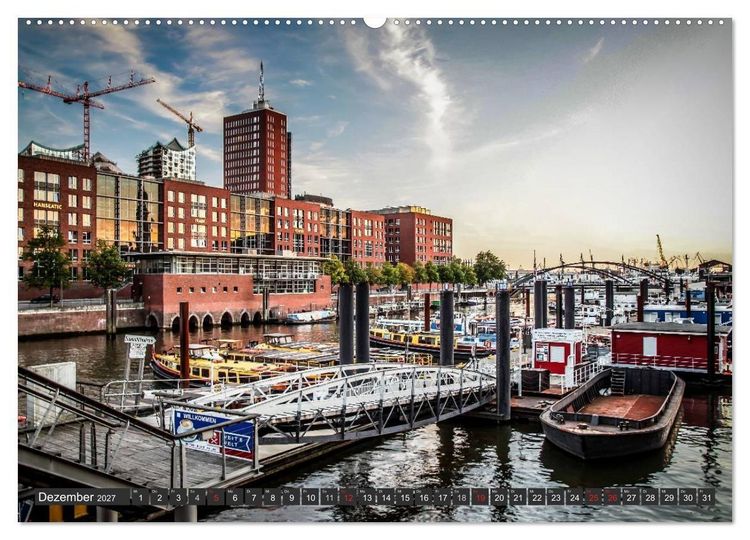 Produktbild: Stadt Hamburg (Wandkalender 2027 DIN A2 quer), CALVENDO Monatskalender
