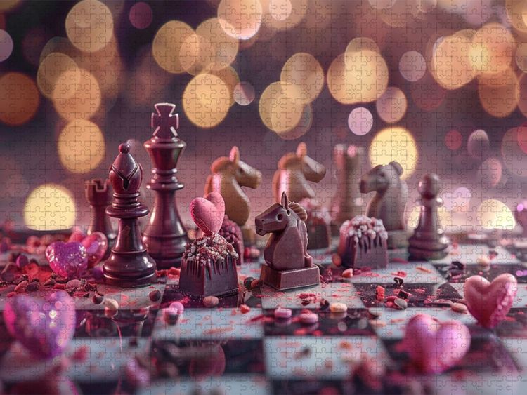 Produktbild: CALVENDO Puzzle Herzliche Pralines | 1000 Teile Lege-Gr&ouml;&szlig;e 64x48cm Foto-Puzzle f&uuml;r gl&uuml;ckliche Stunden
