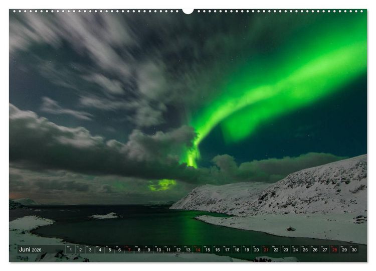 Produktbild: Nordlichter Europas (hochwertiger Premium Wandkalender 2026 DIN A2 quer), Kunstdruck in Hochglanz