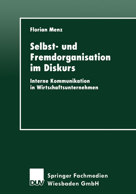 Produktbild: Selbst- und Fremdorganisation im Diskurs