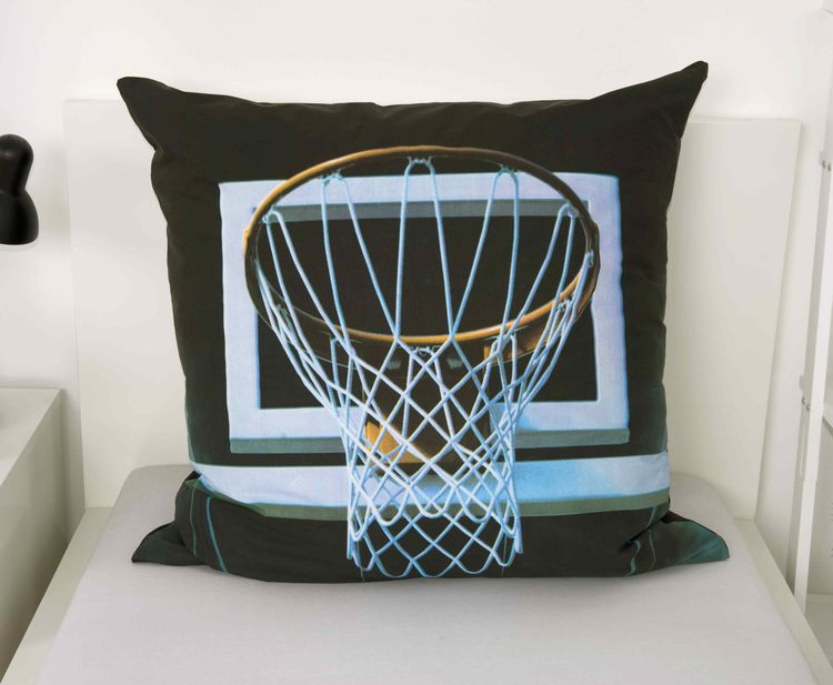 Produktbild: Young Collection 4459233050 - Basketball Bettw&auml;sche, 80x80 cm + 135x200 cm, 100% Baumwolle