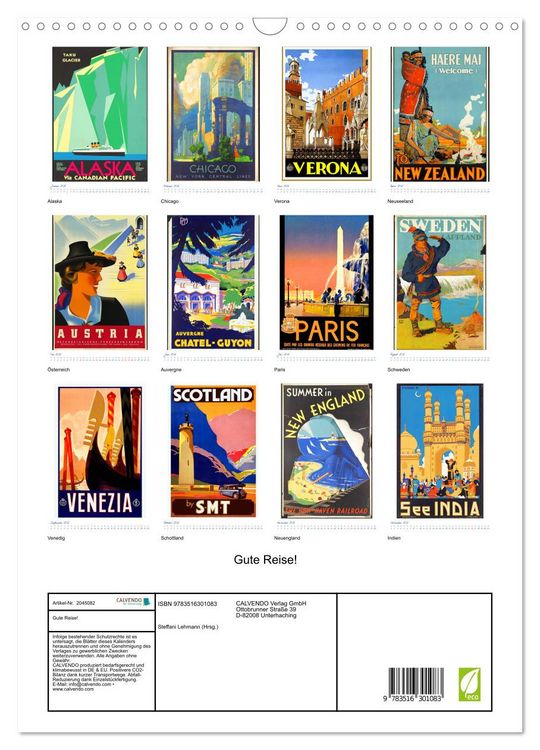 Produktbild: Gute Reise! (Wandkalender 2026 DIN A3 hoch), CALVENDO Monatskalender