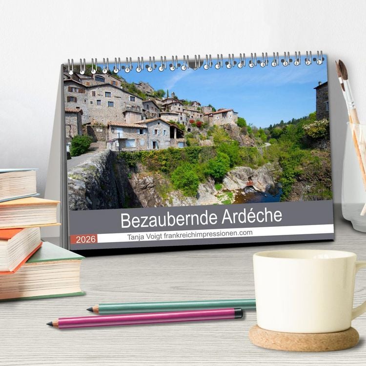Produktbild: Bezaubernde Ard&egrave;che (Tischkalender 2026 DIN A5 quer), CALVENDO Monatskalender