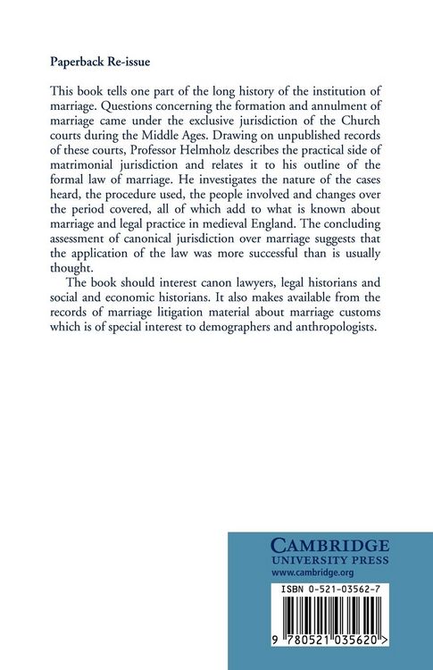 Produktbild: Marriage Litigation in Medieval England