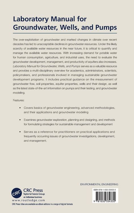 Produktbild: Laboratory Manual for Groundwater, Wells, and Pumps