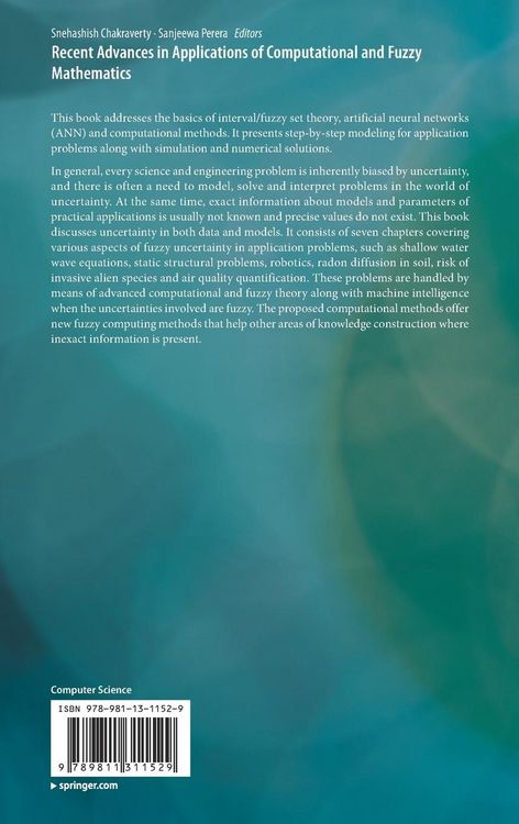 Produktbild: Recent Advances in Applications of Computational and Fuzzy Mathematics