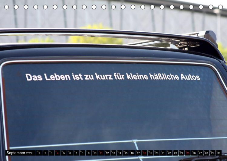 Produktbild: AUTO AUFKLEBER (Tischkalender 2022 DIN A5 quer)