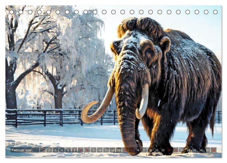 Produktbild: Ausgestorbene Tiere in der Moderne (Tischkalender 2026 DIN A5 quer), CALVENDO Monatskalender