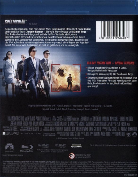 Produktbild: Mission: Impossible 4 - Phantom Protokoll