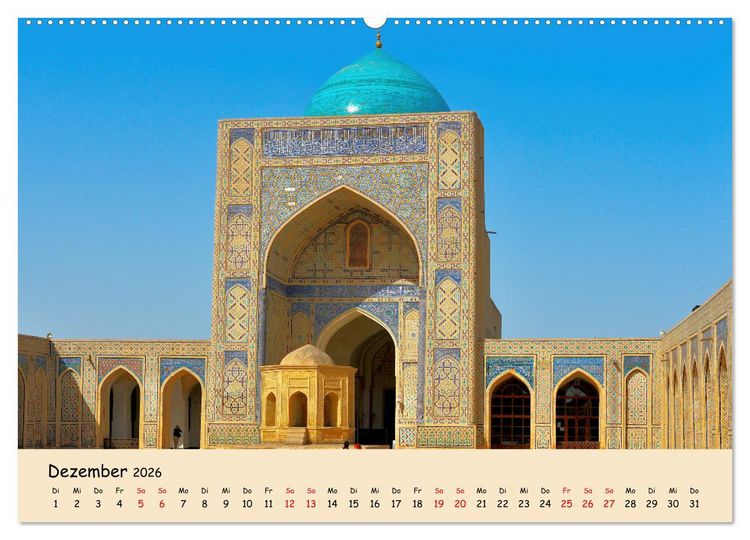 Produktbild: Usbekistan, Perlen der Seidenstra&szlig;e (Wandkalender 2026 DIN A2 quer), CALVENDO Monatskalender