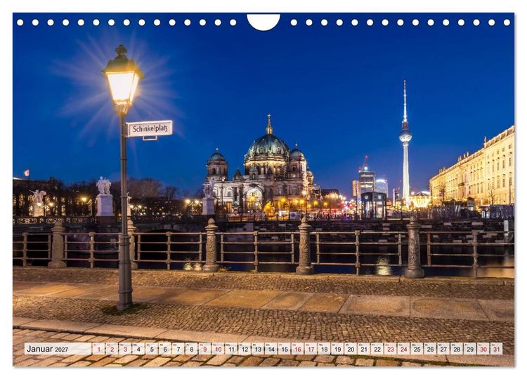 Produktbild: Berlin - Faszination bei Tag und Nacht (Wandkalender 2027 DIN A4 quer), CALVENDO Monatskalender