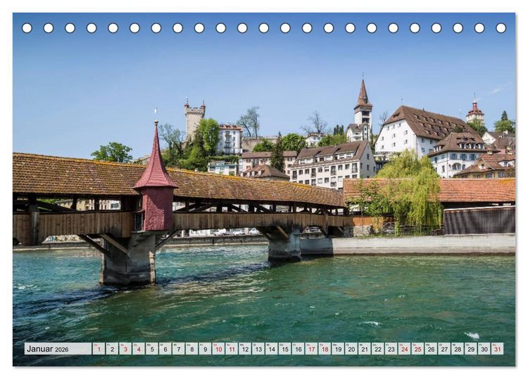 Produktbild: LUZERN Idyllische Impressionen (Tischkalender 2026 DIN A5 quer), CALVENDO Monatskalender