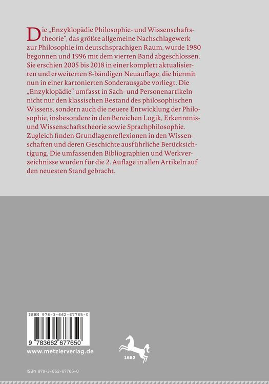 Produktbild: Enzyklop&auml;die Philosophie und Wissenschaftstheorie