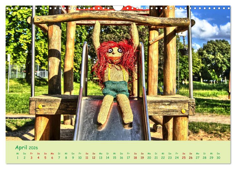 Produktbild: Mein Name ist Jute, wir sind auf dem Spielplatz (Wandkalender 2026 DIN A3 quer), CALVENDO Monatskalender