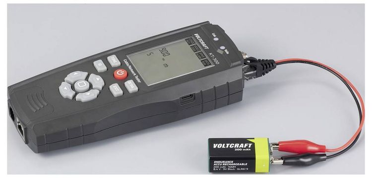 Produktbild: VOLTCRAFT KT-300 LAN Kabel Tester Speed Erkennung, PoE Diagnose, Port Lokalisierung, L&auml;ngenmessung, Mapping