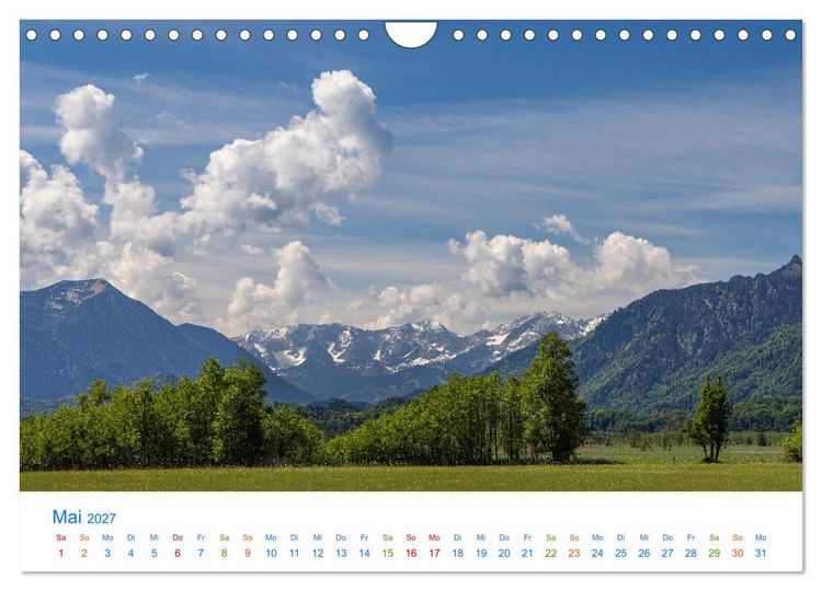 Produktbild: Im blauen Land am Alpenrand (Wandkalender 2027 DIN A4 quer), CALVENDO Monatskalender