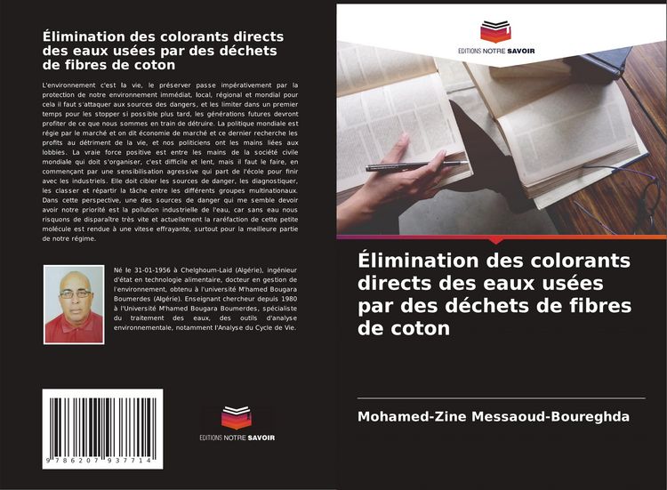 Produktbild: &Eacute;limination des colorants directs des eaux us&eacute;es par des d&eacute;chets de fibres de coton