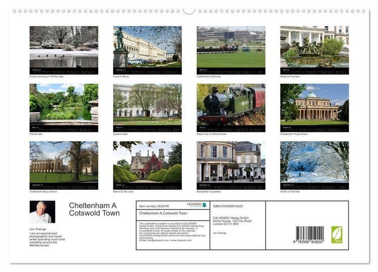 Produktbild: Cheltenham A Cotswold Town (High Quality Premium Wall Calendar 2027 DIN A2 landscape),CALVENDO 12 Month Wall Calendar