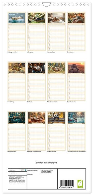 Produktbild: Familienplaner 2026 - Einfach mal abh&auml;ngen mit 5 Spalten (Wandkalender, 21 x 45 cm) CALVENDO