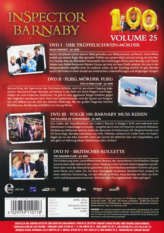 Produktbild: Inspector Barnaby Vol. 25 [4 DVDs]