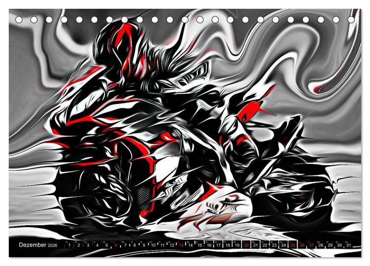 Produktbild: Fullspeed on two Wheels (Tischkalender 2026 DIN A5 quer), CALVENDO Monatskalender
