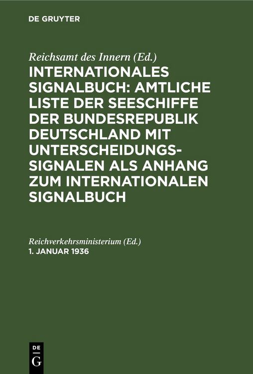 Produktbild: 1. Januar 1936